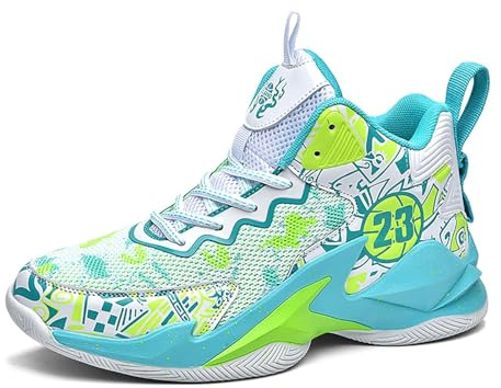 Scarpe da Basket Unisex con Scarpe Sportive pratiche Resistenti all'Usura, Traspiranti e Antiscivolo Scarpe da Passeggiata(White Moon,36 EU)