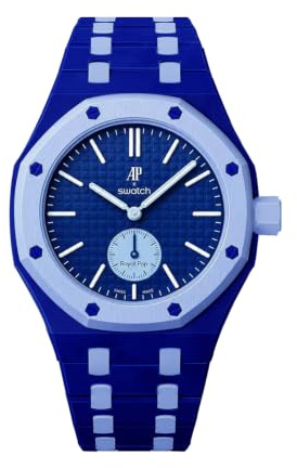 YKNIUFLY Biokeramik-Uhrenarmband und Gehäuse, kompatibel mit Swatch Royal Pop, 3-Uhr-Krone, Ersatz-Mod-Zubehör für Damen und Herren