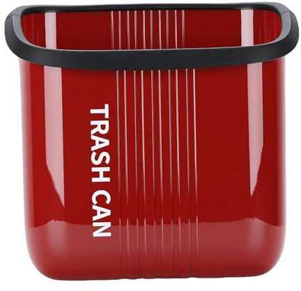 Ejoyous Bote de Basura Colgante, Contenedor de Basura Colgante de PP PET con Apertura de 29 Cm de Ancho, Contenedor de para Puerta Debajo del Gabinete con Anillo de Prensa para Cocina, Baño, (rojo)