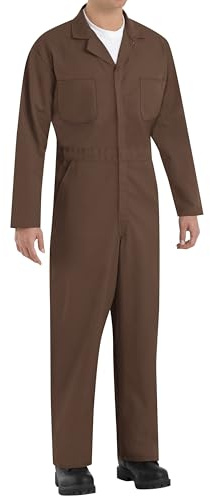 Red Kap Men's Ct10bn Work Utility Coveralls, Brown, 46