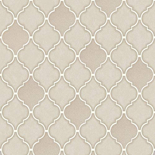 Holden Decor Tiling On A Roll Wallpaper Trellis Stone 89310 Full Roll