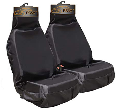 FSW Seat Covers Black - Universal | Car Seat Covers, Heavy-Duty Protector, Waterproof Protector