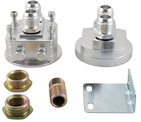 DL-racing.com Ölfilter Relocation Adapter Kit AN10 Ölkühler Sandwich Platte Platzmangel Sensor