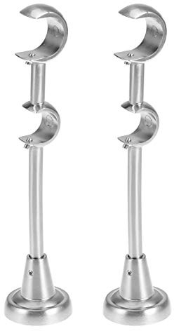 VOSAREA 2 Barras de Cortina Dobles de 20 mm/25 mm, Soporte para Barra de Cortina, Soporte para Barra de Cortina, Soporte para Barra