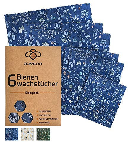 Bienenwachstücher für Lebensmittel I Wiederverwendbare Wachstücher I Beeswax Wrap I Bienenwachstuch I Frischhaltefolie wiederverwendbar I Plastikfreie Produkte I Wachstuch I Wachspapier Zero Waste