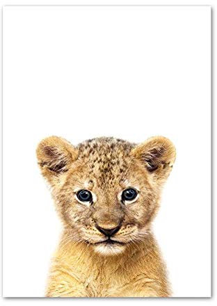 LCSLDW Leinwanddruck，Nordische Plakate Und Drucke Tiere Wandkunst Leinwand Malerei Wandbilder Baby Kinderzimmer Dekor, Für Schlafzimmer Wohnzimmer Wohnheim Wohnkultur, 15X20Cm Ohne Rahmen