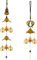 Jubaopen 2 Pcs Campanas de Viento Carillón de Viento Exterior Retro Feng Shui de Buena Suerte para Decoración Jardín