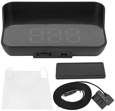 Akozon Universal bil Head Up Display Högupplöst OBD HUD vindruta Projektor Överhastighet säkerhetslarm, dataström Läsfel Larm Rensat