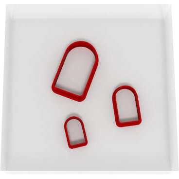 Mini/Tiny Arch Set of 3 Value Fondant Cutter 1.5CM + 2CM + 3CM - 2