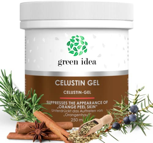 Green idea – Cellulite Creme mit Zimtöl, Wacholderöl, Fenchelöl Anti Cellulite Creme - Intensives Cellulite Gel – Hautstraffende Gel gegen Cellulite - Orangenhaut reduzieren – 250 ml
