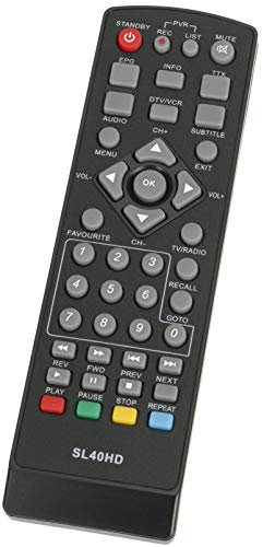 ALLIMITY Remote Control Replace fit for Xoro Denve Receiver HRS8500 HRS8520 HRS7500 HRS760 HRS-8500 HRS-8520 HRS-7500 HRS-760 Dvb-S2-HD Dvbs-2000HD-Pvr DvbS2HD Dvbs2000HDPvr