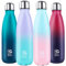 BOGI Edelstahl Trinkflasche 500ml Doppelwandige Thermosflasche Auslaufsicher Trinkflasche Edelstahl Isolierflasche BPA-Frei Kinder Trinkflasche Schule Hält Heiß und Kalt für Sport (Himmelblau Pink)