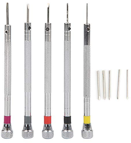 Juego de destornilladores Juego de puntas de destornillador ranuradas Herramientas profesionales de reparación de eliminación de anteojos Destornilladores de relojeros para teléfono portátil