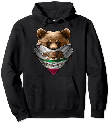 T-Shirt „California Republic“, Bandana-Hemd mit Bären aus Kalifornien Pullover Hoodie