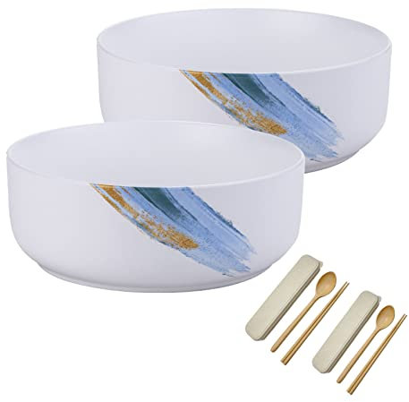 Ciotole for ramen, scodella for zuppa,/ 2 ciotole for ramen con bacchette, ciotola for noodle ramen con bacchette, set di ciotole for ramen, for microonde e lavastovigliePer dormitorio-nero 2 ( Color