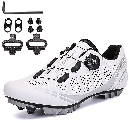 PENXZT Herren Mountain Bike Radsportschuhe Kompatibel mit Shimano SPD 2-Bolts Pedals MTB Schuhe Rennen innen und im Freien