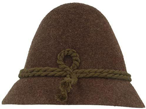 Breiter bayerischer Trachtenhut Stopselhut (Braun, 50)