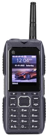 Téléphone débloqué, Téléphone Portable 2G, Quatre Cartes, Quatre Veille, Téléphone Portable avec Antenne, Facile à Utiliser, Veille Ultra Longue, Gros Bouton 2400 MAh (Bleu)