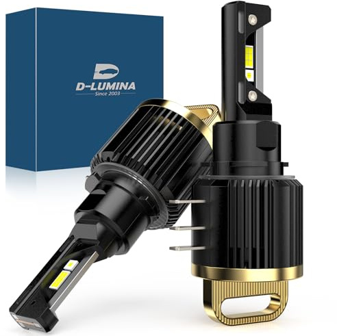 D-Lumina Ampoule H15 LED Anti Erreur Canbus 130W 26000LM 6500K Eclairage Feux de Route et Feux Diurnes 400% de Luminosité Blanc Xénon étanche Kit De Conversion Ampoule,Lot de 2