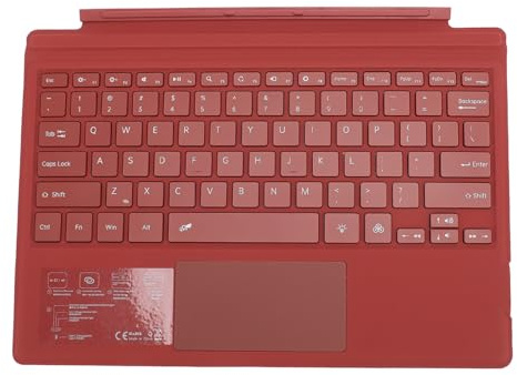 Yunseity Tablet -tangentbord, Stabil Magnetisk -tangentbord 450mAh Multi Pekplatta för Pro 3 4 5 6 7 för Musik (Röd)