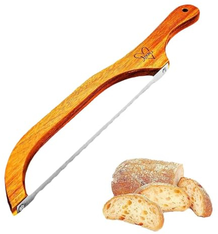 Brotsäge - Sauerteig Brotsäge | Brotmesser mit -Design, Edelstahl Gezahnte Säge Brotschneider für Bagels