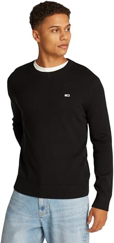 Tommy Jeans TJM Slim Essential Light Sweater Dm0dm18895 Suéter, Black (Black), XXL para Hombre