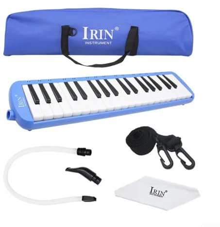 Diverse Spielerlebnis: Die tragbare Melodica mit 37 Tasten und einer praktischen Tasche für Musiker (blau)