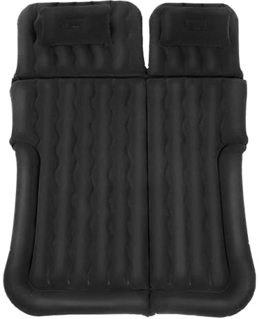 Tyvotrend Auto Aufblasbare Matratze, SUV Luftmatratze für Auto Rücksitz, Auto Bett Kofferraum Matratze with Luftpumpe, Kissen, für Camping Reisen Hinterhof Strand, 170 x 120 cm (Schwarz)