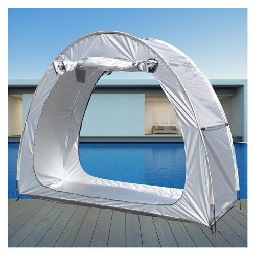 Abri de rangement extérieur pour 2/3/4/5 vélos - Design épissable - Couleur argent - Petite taille