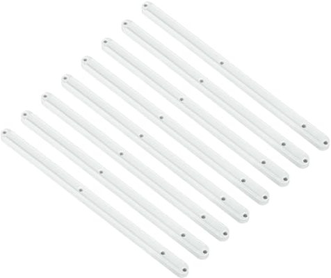 QUARKZMAN Guide Scorrevoli per Cassetti, 8pz 300mm - Guide Scorrevoli in Plastica Guide Montate Lati Scanalature per Cassetti Armadi Tavolini Notte Comodini(Bianco)