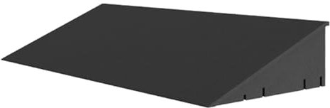 Generisch Schwellenrampe, Tragbare Kunststoff Rollstuhlrampe, Türschwellenrampe Mit Rutschfester Oberfläche Für Rollstuhl, Kinderwagen, Rollator(Black,50x22x9cm/20x8.7x3.5in)