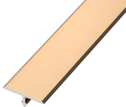 Threshold Strip - 1Pcs×90cm Floor Transition Strip - Tile/Laminate/Lino/Wooden Floor To Vinyl Or Carpet Cover Strips - T Molding Trim(Gold,2cm/0.78in)