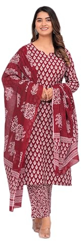 MEERA FAB Women Anarkali Kurti KURTA SET (pack of 1), Maroon, 4XL