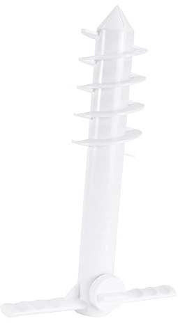 YOSADIER Ancrage Au Sol pour Parasol De Plage en Abs Blanc 38x25cm, Accessoire De Fixation Sable pour Parasol D'extérieur, Tarière Spirale 5 Rotations Jardin Plage Camping