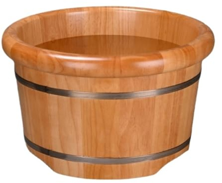 AMYSTY Bain De Pied Spa Seau pour Bain De Pieds Accessoires De Sauna Seau De Sauna Seau À Eau Baignoires De Bain De Pieds en Bois Faites À La Main Bassine Pied Pediluve