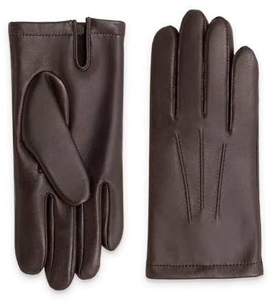 GLOVE STORY – Guanti da uomo in pelle di agnello, fodera calda 100% poliestere, stile elegante, morbidi e confortevoli, perfetti per l’inverno, lavorazione artigianale, blu profondo