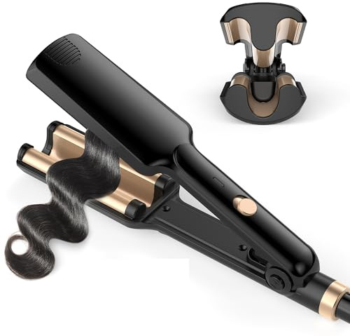 UKLISS Pro, Mini fer à friser ondulé, à 3 fûts, pour cheveux ondulés, convient aux débutants, taille de voyage