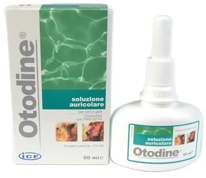 Generico OTO-Dine 50 ml, Soluzione Auricolare per Cani e Gatti - Elimina Sporco, cerume in eccesso e i batteri nell'orecchio