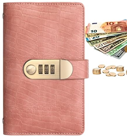 Générique Carnet De Défi Économies - Coffret Épargne avec Serrure à Combinaison - Organisateur Budget 100 Pages Protection Vie Privée pour Débutants Étudiants Familles