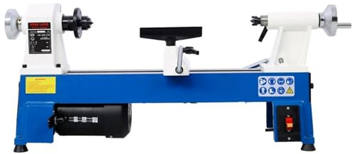 Tornio da banco for legno 10 X 18 Tornio for legno 5 velocità variabili 500/750/1150/1800/3200 giri/min Mini tornio for legno