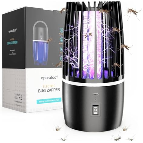 Insektenvernichter, 4200V 4000mAh Mückenlampe mit UV-Licht, Insektenfalle Moskito Killer, Fliegenfalle Elektrisch Mückenfalle für Innen Außen, IPX4, Anti Mücken, Fliegen, Motten