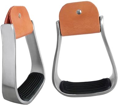 ZBIianxer Leichte Pferdesteigbügel aus Aluminium mit Rutschfester Fußmatte für sicheres Westernreiten und gepolsterte Westernsteigbügel aus Aluminium für den Reitsport