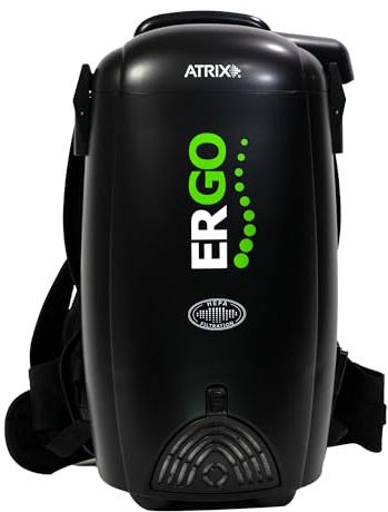 Atrix Ergo Backpack Canister Vacuum, Portable Cleaner with Attachments for Professional and Residential Use, VACBP1 Standard Bundle