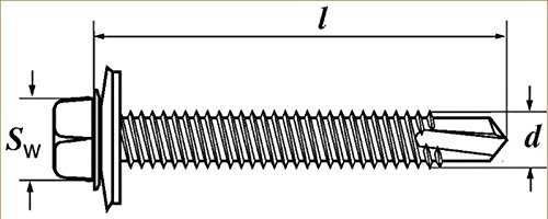 Dresselhaus 10 St. Fassadenbauschraube mit Bohrspitze, 4,8x25 mm, galvanisch verzi