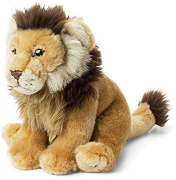 WWF WWF-15192047 WWF00612 Plüsch Löwe, realistisch gestaltetes Plüschtier, ca. 23 cm groß und wunderbar weich