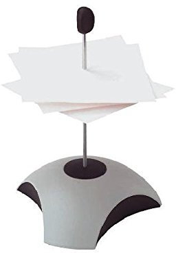 Zettelspießer DELTA mit Schutzkappe, lichtgrau-schwarz