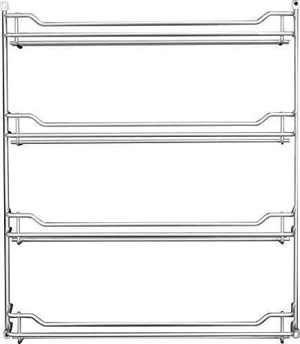 Fuchs Gewürzregal leer in Silber, robuster Küchen-Organizer für 24 Gewürzstreuer, ideal für Fuchs Gewürzdosen und Premiumglas, Maße: ca. 38 x 43 x 6 cm (B x H x T), leer