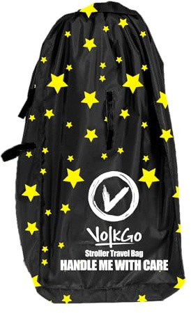 V VOLKGO Borsa per passeggino per aereo, grande borsa per passeggino per viaggi in aereo, jogger e passeggino doppio – si adatta alla maggior parte delle dimensioni, copertura per passeggino a quadri,
