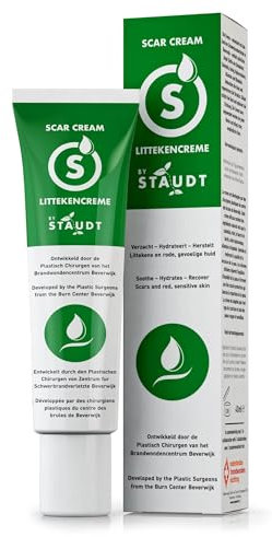 Crema Cicatrici Staudt Premium - Formula con Vitamina E, Miele, Acido Ialuronico e Silicone - Trattamento Cicatrici Vecchie e Nuove - Creme Cicatrizzante per Chirurgiche, Acne, Ustioni