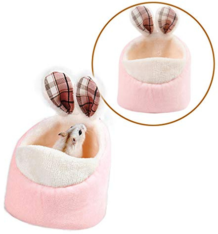 PAPIEEED Weiches kleines Haustierbett, Hamsternest, Beutel mit süßem Mäusehaus, Hängematte, Zuckergleiter, Versteck, Käfigzubehör, Bettwäsche für Rennmäuse, Degu Golden Bear Igel